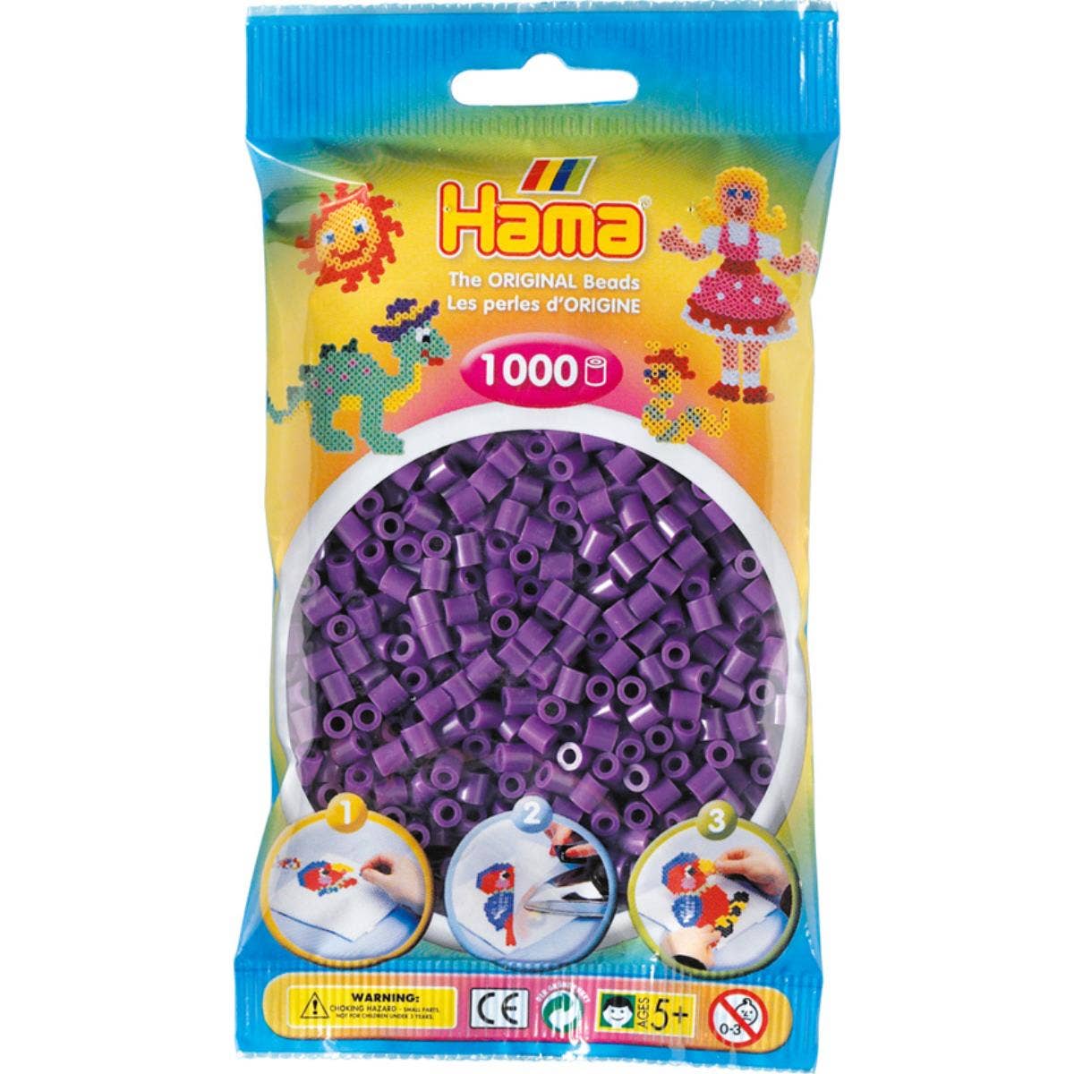 Hama Perlur 1000 stk fjólubláar 207-07 | Kringlan